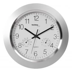Technoline Horloge murale WT 7940 - Matière plastique - Argenté