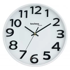 Technoline Horloge murale WT 4100 - Matière plastique - Noir / Blanc
