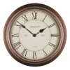 Technoline Horloge murale WT 7006 - Métal / Verre - Marron