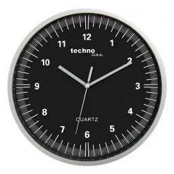 Technoline Horloge murale WT 7000 - Matière plastique - Argenté