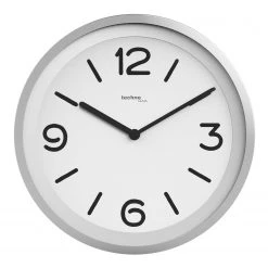 Technoline Horloge murale WT 7400 - Matière plastique - Argenté / Blanc