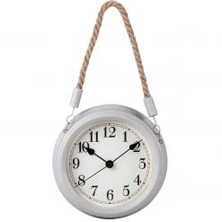 Technoline Horloge murale WT 7130 - Métal / Verre - Blanc