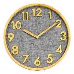 Technoline Horloge murale WT 7235 - Bois / Plastique / Toile de jean
