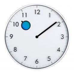Technoline Horloge murale WT 7630 - Matière plastique - Argenté / Blanc