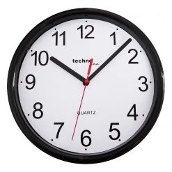 Technoline Horloge murale WT 600 - Matière plastique - Noir