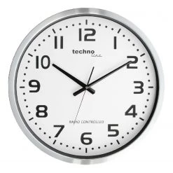 Technoline Horloge murale WT 8995 - Aluminium / Verre - Argenté