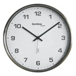 Technoline Horloge murale WT 8900 - Acier inoxydable - Argenté