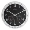 Technoline Horloge murale WT 7981 - Matière plastique / Verre - Argenté / Noir