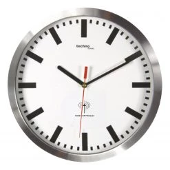 Technoline Horloge murale WT 8610 - Matière plastique - Argenté