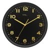 Technoline Horloge murale WT 8500 - Matière plastique - Noir / Doré