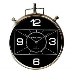 Technoline Horloge murale Maclas - Métal / Verre - Noir/ Argenté