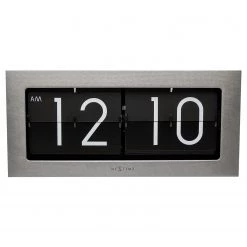 Nextime Horloge Big Flip - Aluminium - Argenté