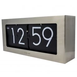 Nextime Horloge Big Flip - Aluminium - Argenté -Pas Cher Décoration Magasin 1000246127 210204 08483900129 MOOD DETAILS P000000001000246127 mood