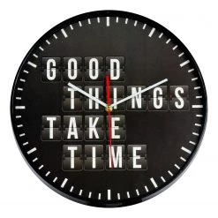 Technoline Horloge murale Veauche - Matière plastique - Noir / Blanc