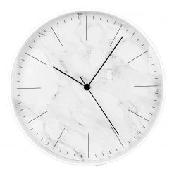 Technoline Horloge murale Glanville - Matière plastique - Noir / Blanc