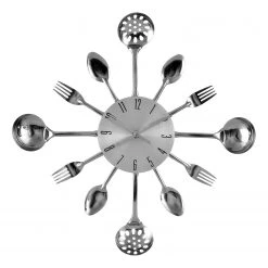 Technoline Horloge murale Guitte - Aluminium - Argenté