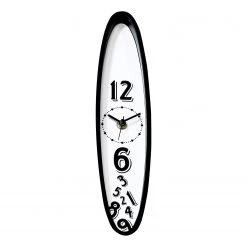 Technoline Horloge murale Genlis - Matière plastique - Noir / Blanc