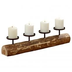 Boltze Bougeoirs Tempe - Eucalyptus - Marron