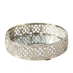 Boltze Assiettes à bougies Suin (3 éléments) - Fer - Argenté -Pas Cher Décoration Magasin 1000247334 210219 09575900066 DETAILS P000000001000247334