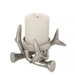 Boltze Bougeoirs Brano (2 éléments) - Aluminium - Argenté -Pas Cher Décoration Magasin 1000247343 210219 09580100087 DETAILS P000000001000247343