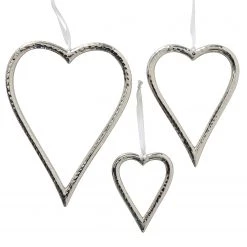 Boltze Suspensions déco Herz I (3 éléments) - Aluminium - Argenté