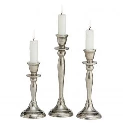 Boltze Bougeoirs Phönix (3 éléments) - Aluminium - Argenté