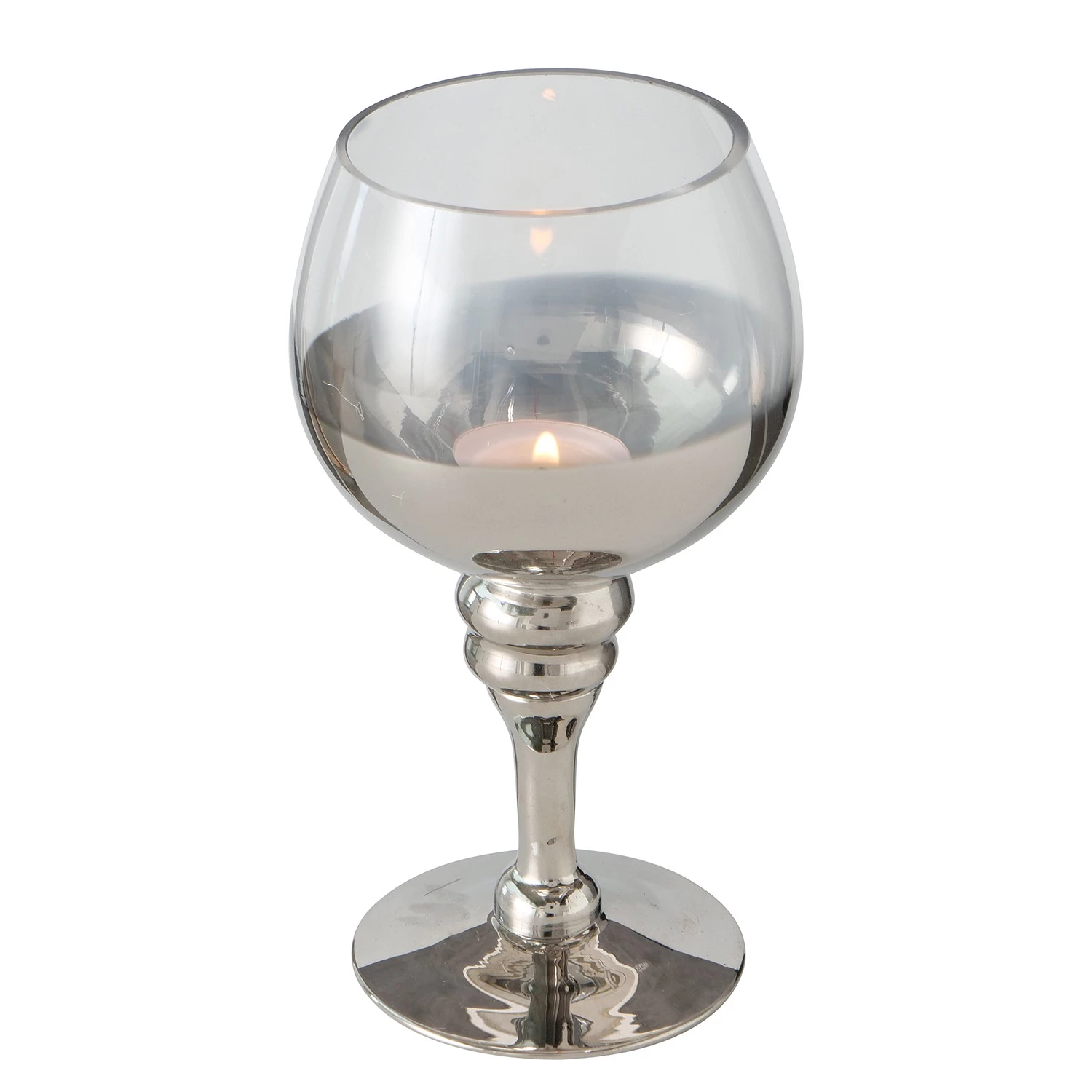 Boltze Photophores Minou III (3 éléments) - Verre - Argenté 4 Boltze Photophores Minou III (3 éléments) - Verre - Argenté – Image 4