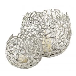 Boltze Photophores Fidan (2 éléments) - Aluminium - Argenté