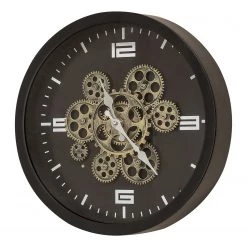 Boltze Horloge murale BigTime - Fer - Noir