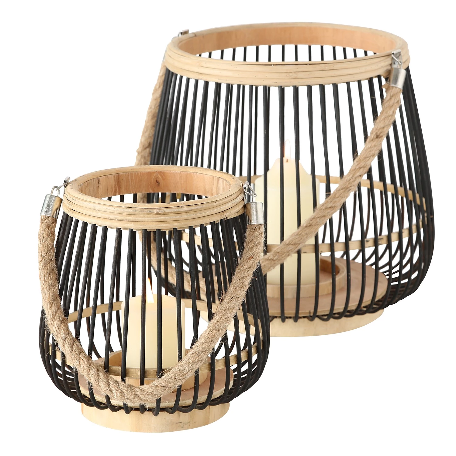 Boltze Photophore Simba - Bambou / Noir 1 Boltze Photophore Simba - Bambou / Noir