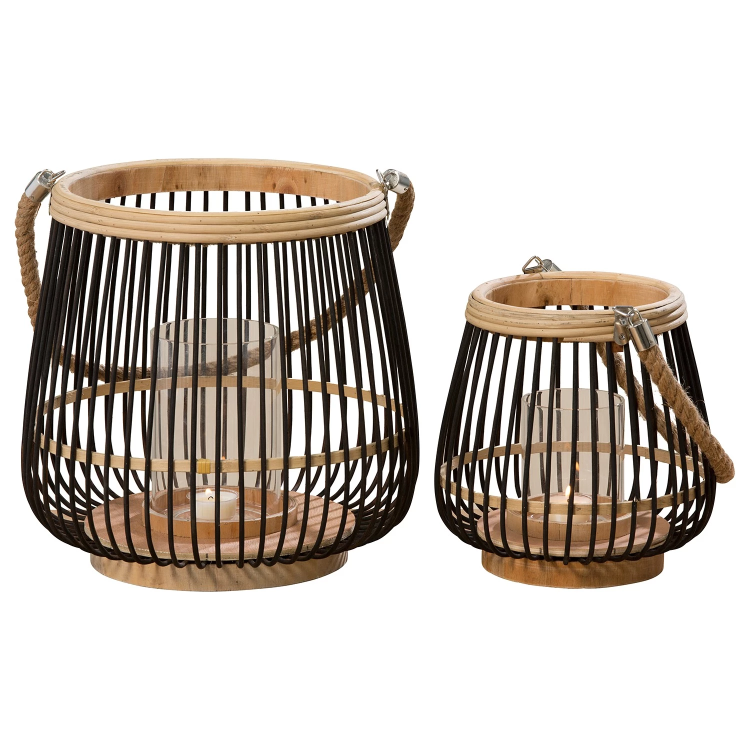 Boltze Photophore Simba - Bambou / Noir 2 Boltze Photophore Simba - Bambou / Noir – Image 2