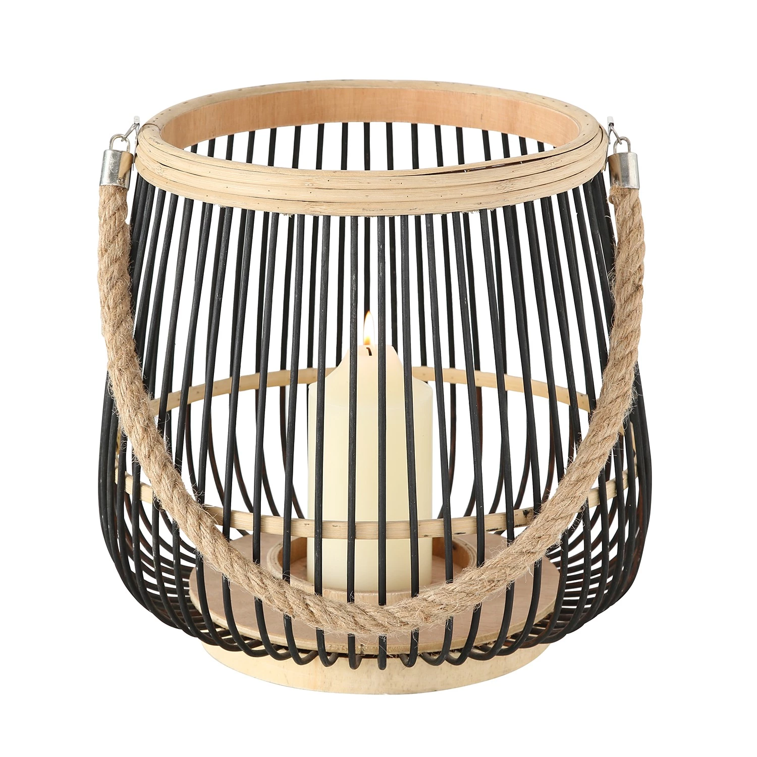 Boltze Photophore Simba - Bambou / Noir 3 Boltze Photophore Simba - Bambou / Noir – Image 3