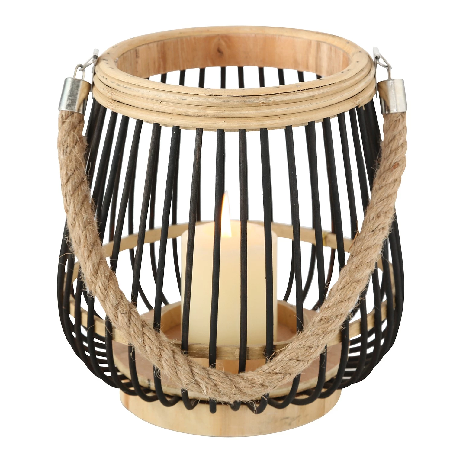 Boltze Photophore Simba - Bambou / Noir 4 Boltze Photophore Simba - Bambou / Noir – Image 4