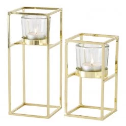 Boltze Photophores Tomba (2 éléments) - Fer - Doré