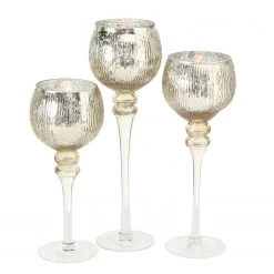 Boltze Photophores Manou IV (3 éléments) - Verre - Champagne