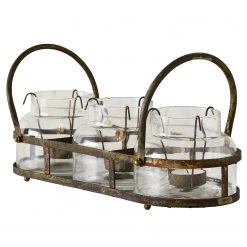 Boltze Bougeoirs Zuma (3 éléments) - Fer - Transparent