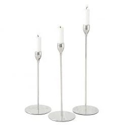 Boltze Bougeoir Malte (3 éléments) - Fer - Argenté