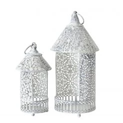 Boltze Photophores Lilli II (2 éléments) - Fer - Gris