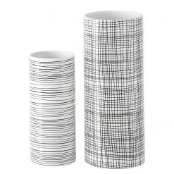 Boltze Vases Sannie (2 éléments) - Dolomite - Noir / Blanc -Pas Cher Décoration Magasin 1000247476 210219 09582300355 DETAILS P000000001000247476
