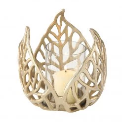 Boltze Photophores Sumati (2 éléments) - Aluminium - Doré