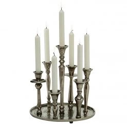 Boltze Bougeoir Poulina - Aluminium - Argenté