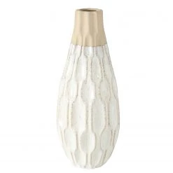 Boltze Vase Malia II - Faïence - Crème