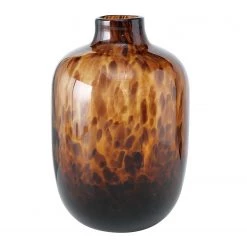 Boltze Vase Leopard - Verre - Marron