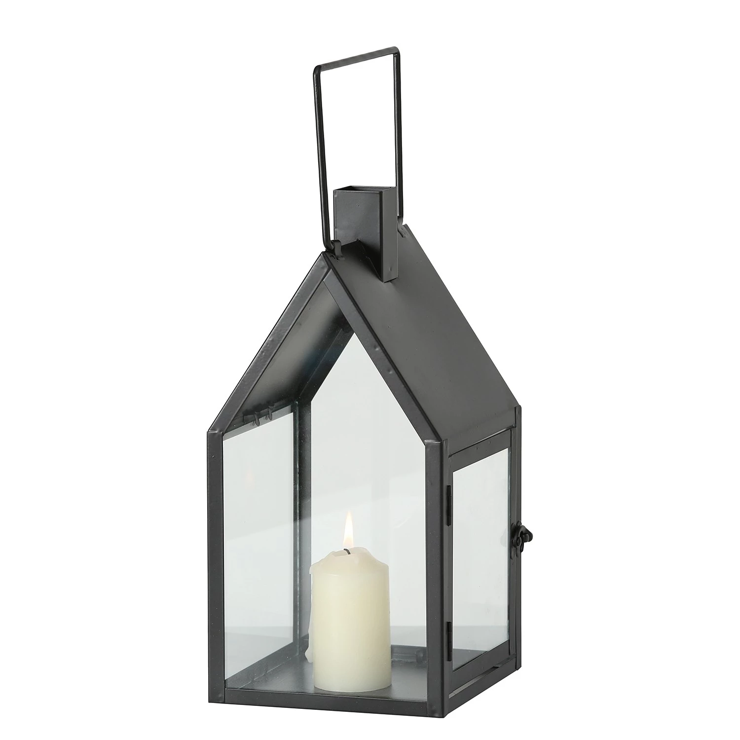 Boltze Lanternes Nuovo (2 éléments) - Fer / Verre transparent - Noir 3 Boltze Lanternes Nuovo (2 éléments) - Fer / Verre transparent - Noir – Image 3