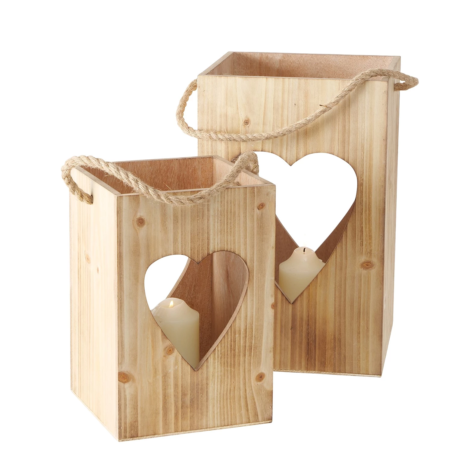 Boltze Photophores Zell (2 éléments) - Pin - Naturel 1 Boltze Photophores Zell (2 éléments) - Pin - Naturel