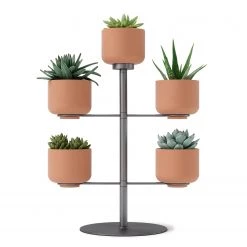 Umbra Pots de fleurs Terrapotta - Céramique / Acier - Gris -Pas Cher Décoration Magasin 1000247928 210216 15365900151 DETAILS P000000001000247928