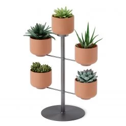 Umbra Pots de fleurs Terrapotta - Céramique / Acier - Gris -Pas Cher Décoration Magasin 1000247928 210216 15365900152 DETAILS P000000001000247928