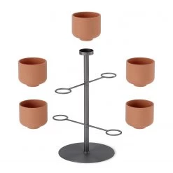 Umbra Pots de fleurs Terrapotta - Céramique / Acier - Gris -Pas Cher Décoration Magasin 1000247928 210216 15370000154 DETAILS P000000001000247928