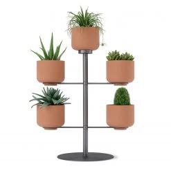 Umbra Pots de fleurs Terrapotta - Céramique / Acier - Gris -Pas Cher Décoration Magasin 1000247928 210216 15370000155 DETAILS P000000001000247928