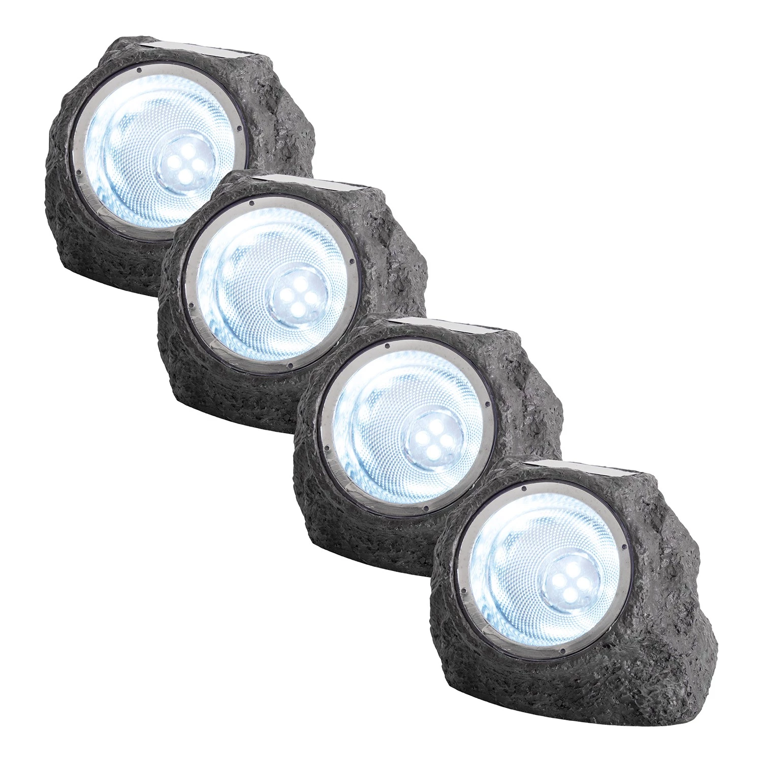 Näve Bornes éclairage Uxelles (lot de 4) - Polycarbonate - 1 ampoule 1 Näve Bornes éclairage Uxelles (lot de 4) - Polycarbonate - 1 ampoule